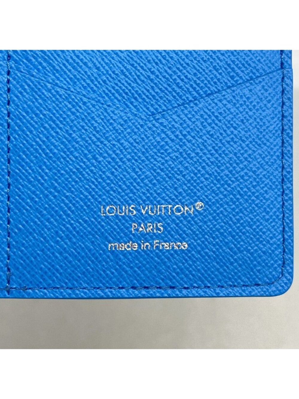 Louis Vuitton Card Case Monogram Pattern Organizer de Poche Blue Rag - Picture 4 of 5